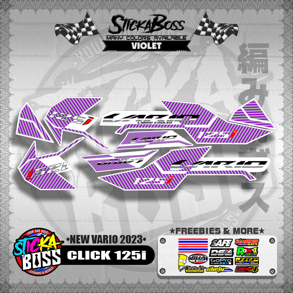 CLICK 125i STOCK DECALS ( NEW VARIO 2023 )【WITH FREEBIES】