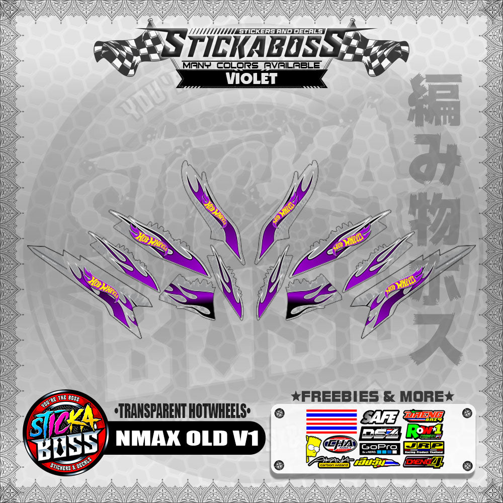 【PREMIUM UV PRINT】TRANSPARENT NMAX OLD V1 DECALS ( HOTWHEELS )【WITH FREEBIES】