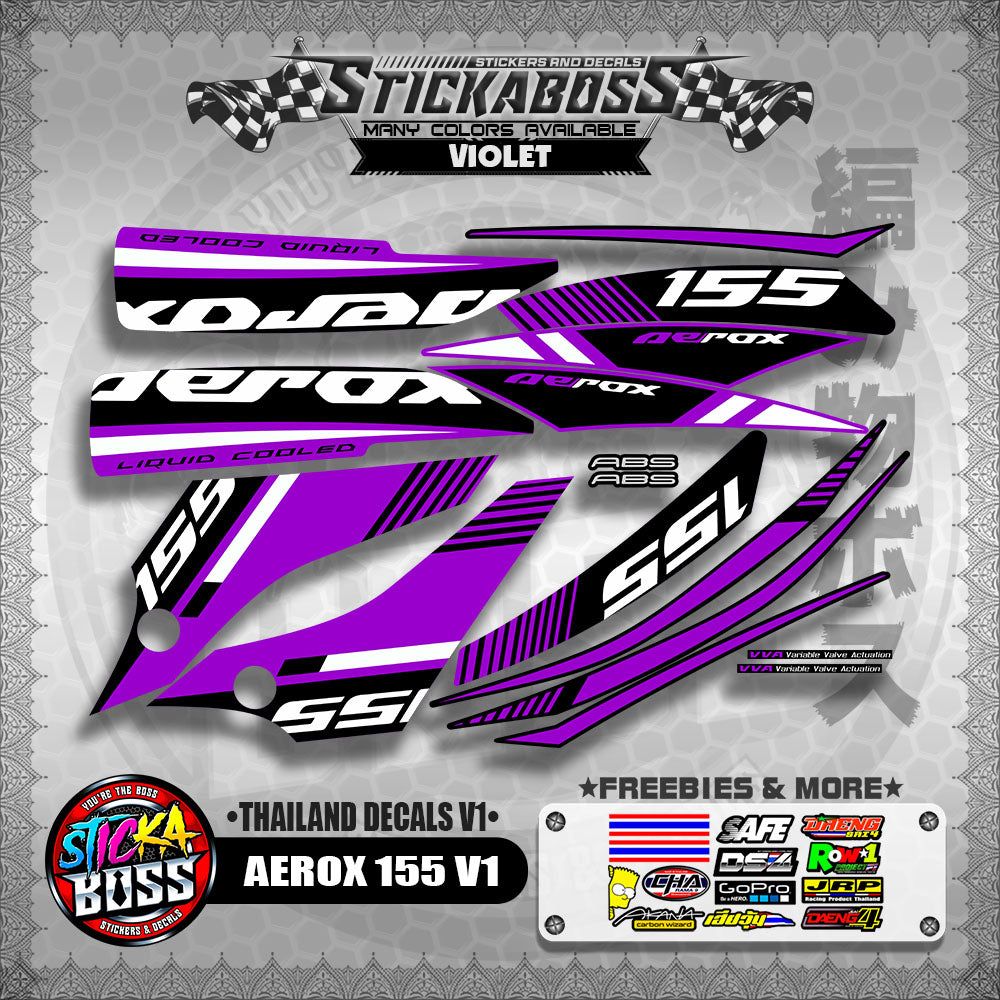 AEROX 155 V1 ( THAILAND DECALS V1 )【WITH FREEBIES】