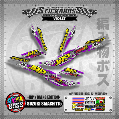 Suzuki Smash 115 (JRP x DAENG EDITION) VIOLET - Sticker Decals【PREMIUM GLOSSY LAMINATED】