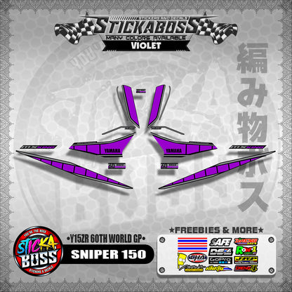 SNIPER 150 DECALS ( Y15ZR 60TH WORLD GP )【WITH FREEBIES】