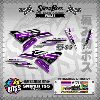 SNIPER 155 DECALS ( NEW Y16ZR TECHNO EDITION )【WITH FREEBIES】