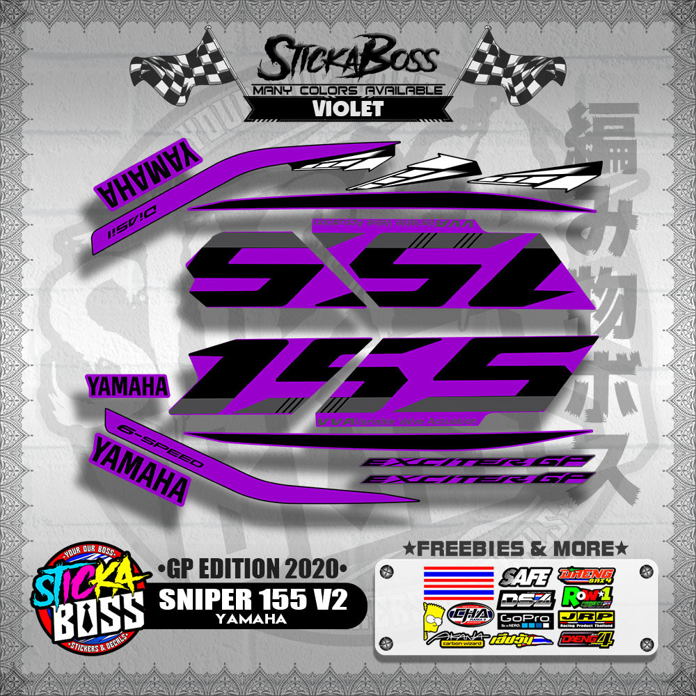 SNIPER 155 V2 DECALS ( GP EDITION 2020 )【WITH FREEBIES】