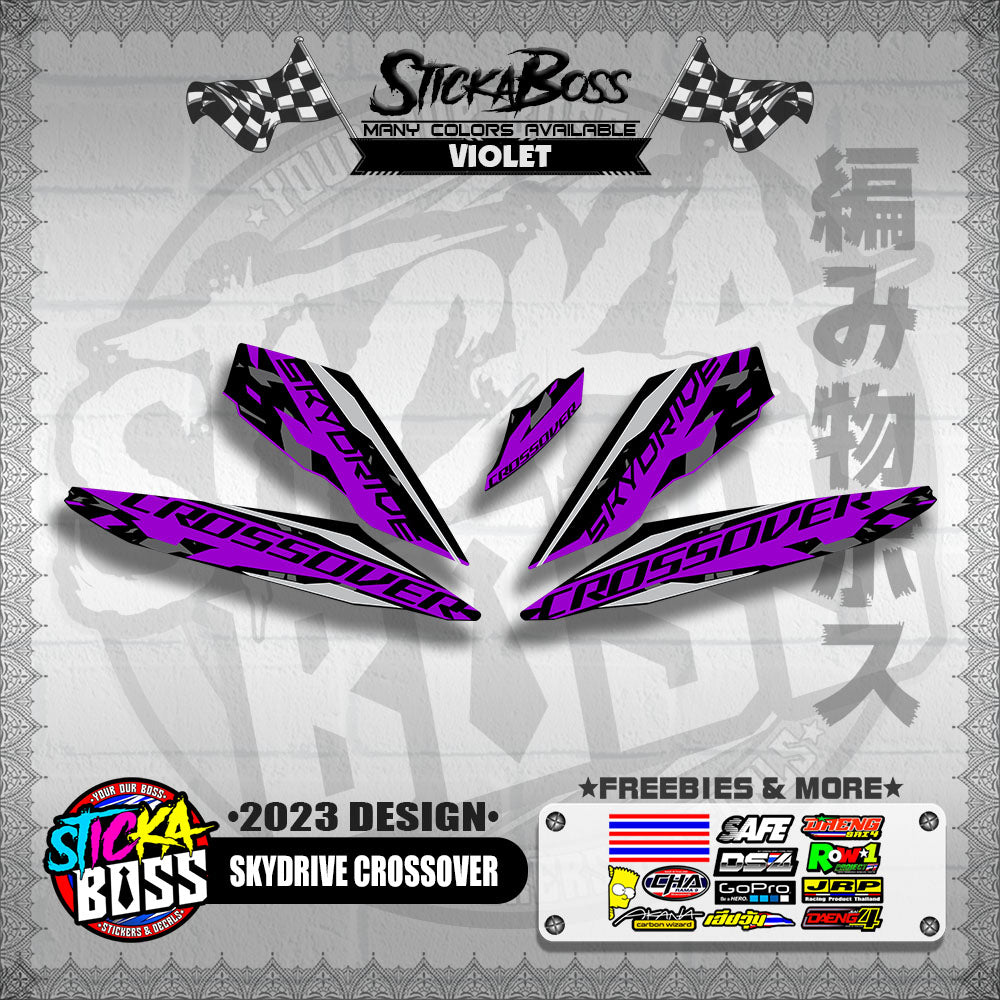 SKYDRIVE CROSSOVER STOCK DECALS ( 2023 DESIGN ) 【WITH FREEBIES】