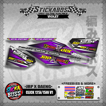 CLICK 125i / 150i V1 DECALS ( JRP X DAENG )【WITH FREEBIES】