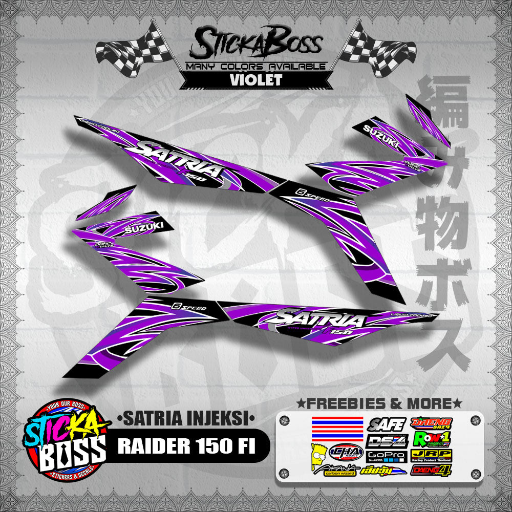 RAIDER 150 Fi DECALS ( SATRIA INJEKSI )【WITH FREEBIES】