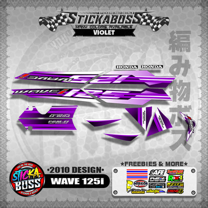 WAVE 125i STOCK DECALS ( 2010 DESIGN )【WITH FREEBIES】