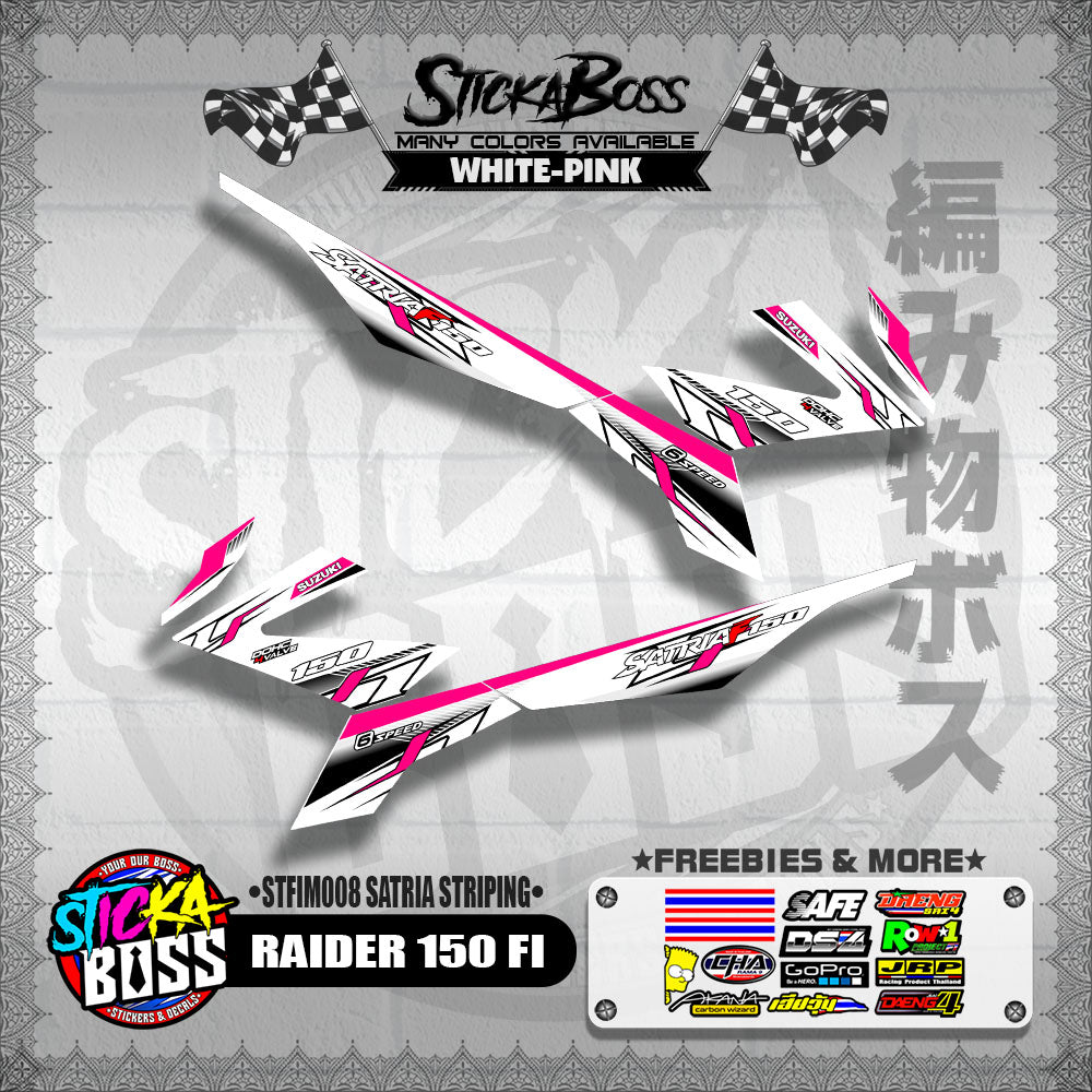 RAIDER 150 FI DECALS ( STFIM008 SATRIA STRIPING )【WITH FREEBIES】