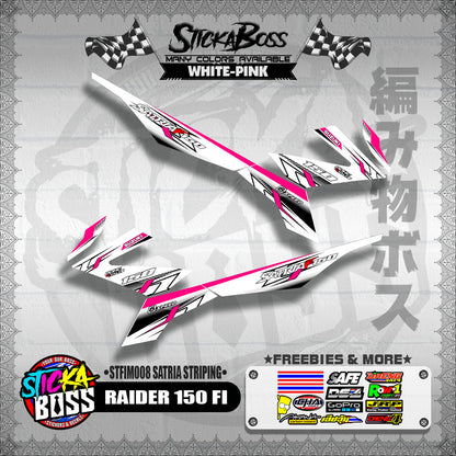 RAIDER 150 FI DECALS ( STFIM008 SATRIA STRIPING )【WITH FREEBIES】