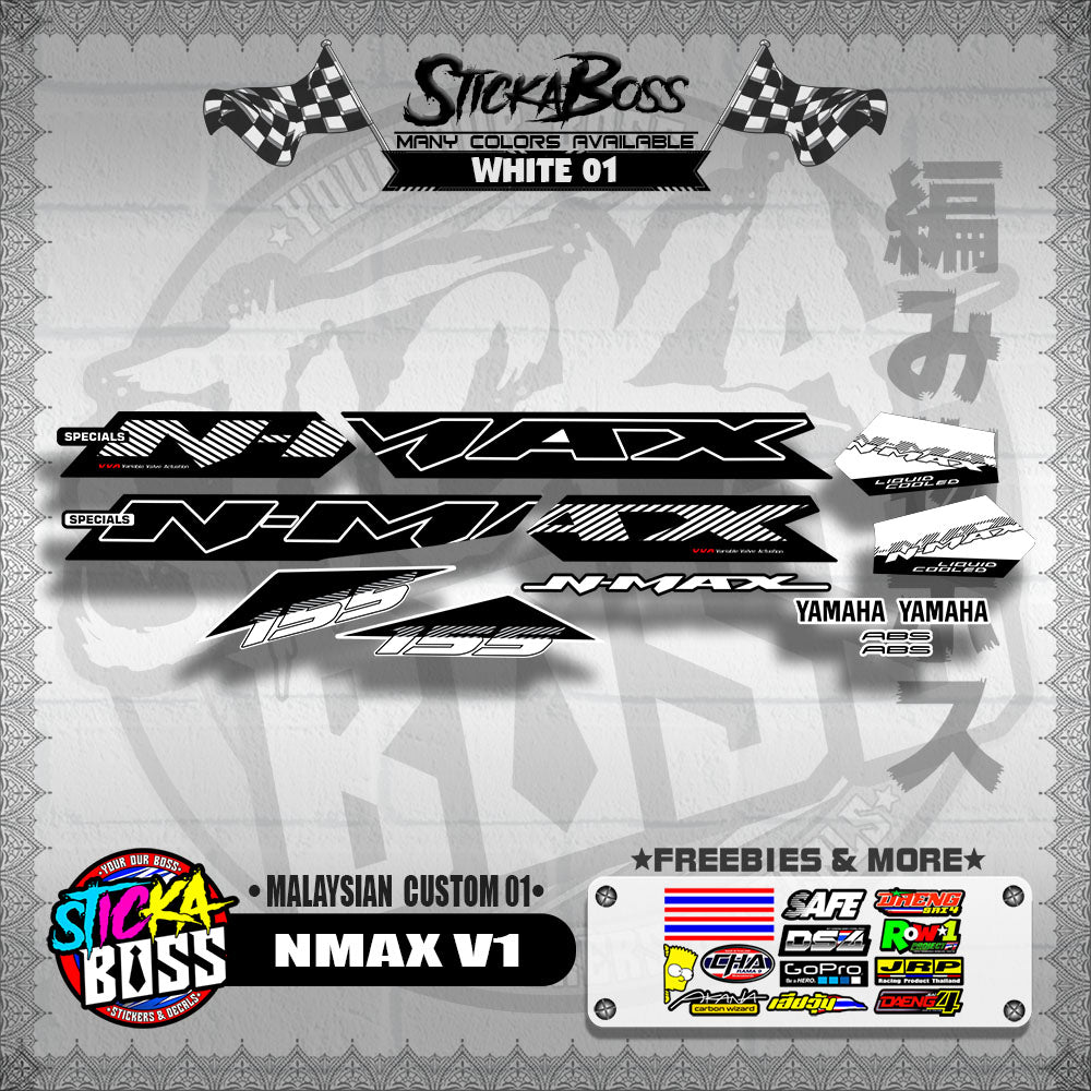 NMAX V1 DECALS ( MALAYSIAN  CUSTOM 01 )【WITH FREEBIES】