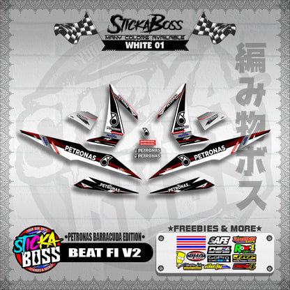 BEAT FI V2 DECALS ( PETRONAS BARRACUDA EDITION )【WITH FREEBIES】