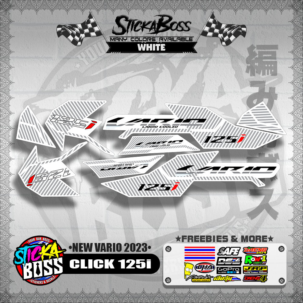 CLICK 125i STOCK DECALS ( NEW VARIO 2023 )【WITH FREEBIES】