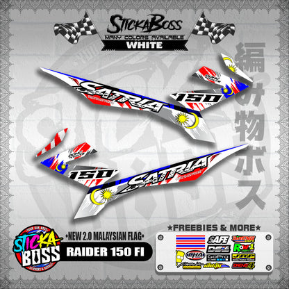 RAIDER 150 FI DECALS  ( NEW 2.0 MALAYSIAN FLAG )【WITH FREEBIES】