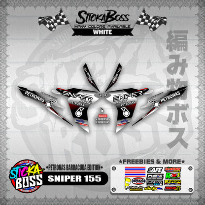 SNIPER 155 DECALS ( PETRONAS BARRACUDA EDITION )【WITH FREEBIES】