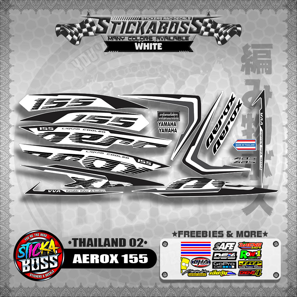 AEROX 155 2020 STOCK DECALS ( THAILAND 02 )【WITH FREEBIES】