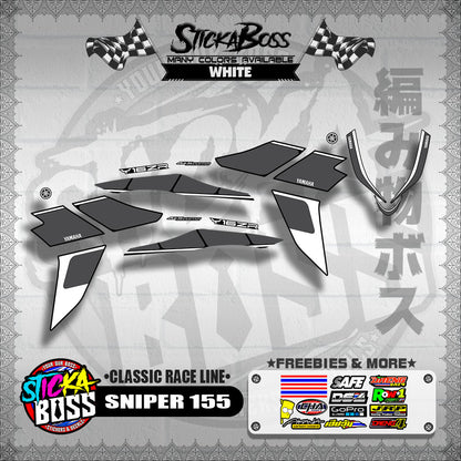 SNIPER 155 DECALS ( CLASSIC RACE LINE )【WITH FREEBIES】