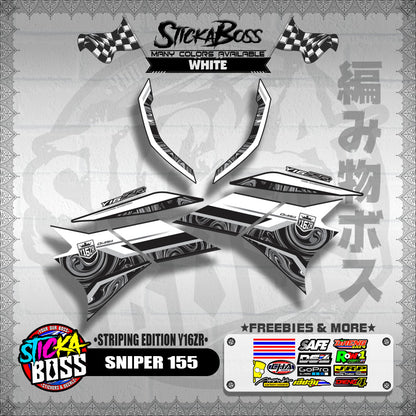 SNIPER 155 DECALS ( STRIPING EDITION Y16ZR ) [ PREMIUM GLOSSY LAMINATED ]【WITH FREEBIES】