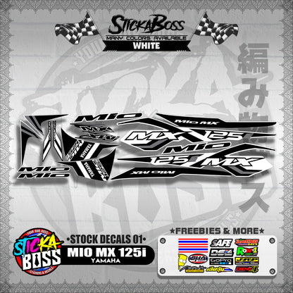 MIO MX 125 i ( STOCK DECALS 01 )【WITH FREEBIES】