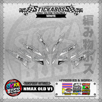 【PREMIUM UV PRINT】TRANSPARENT NMAX OLD V1 DECALS ( HOTWHEELS )【WITH FREEBIES】