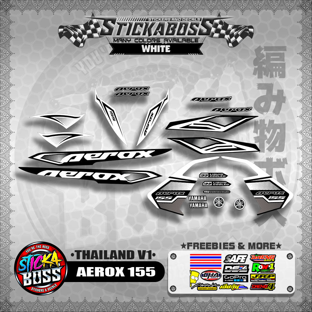 AEROX 155 2020 STOCK DECALS ( THAILAND V1 )【WITH FREEBIES】