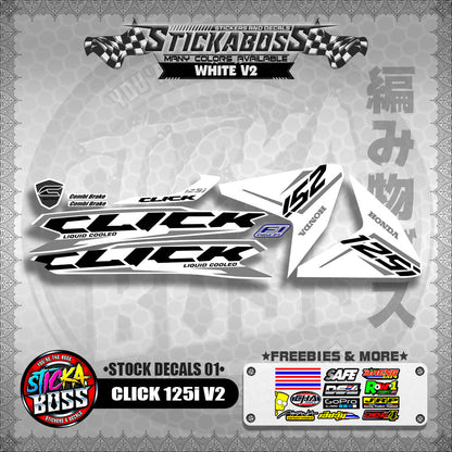 CLICK 125i V2 GAME CHANGER ( STOCK DECALS 01 )【WITH FREEBIES】