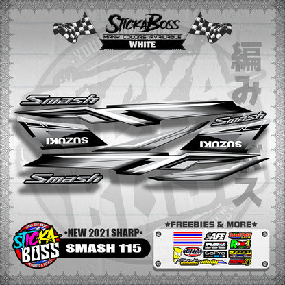 SMASH 115 STOCK DECALS ( NEW 2021 SHARP )【WITH FREEBIES】