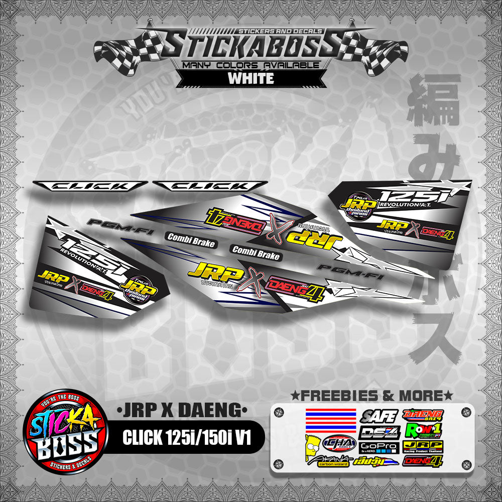 CLICK 125i / 150i V1 DECALS ( JRP X DAENG )【WITH FREEBIES】