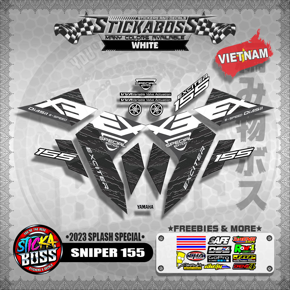 SNIPER 155 VIETNAM DECALS (2023 SPLASH SPECIAL)【WITH FREEBIES】Y16ZR / EXCITER 155