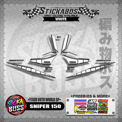 SNIPER 150 DECALS ( Y15ZR 60TH WORLD GP )【WITH FREEBIES】