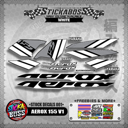 AEROX 155 V1 ( STOCK DECALS 001 )【WITH FREEBIES】