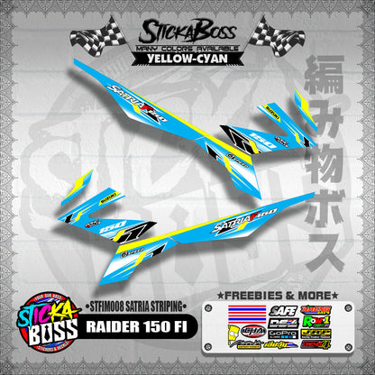 RAIDER 150 FI DECALS ( STFIM008 SATRIA STRIPING )【WITH FREEBIES】