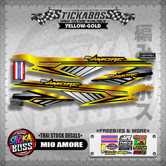 MIO AMORE THAI STOCK DECALS YELLOW-GOLD【WITH FREEBIES】