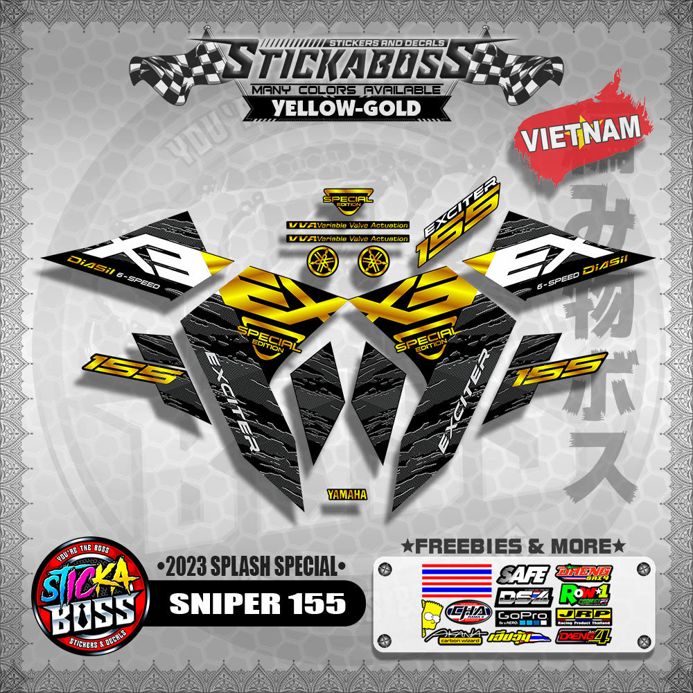 SNIPER 155 VIETNAM DECALS (2023 SPLASH SPECIAL)【WITH FREEBIES】Y16ZR / EXCITER 155