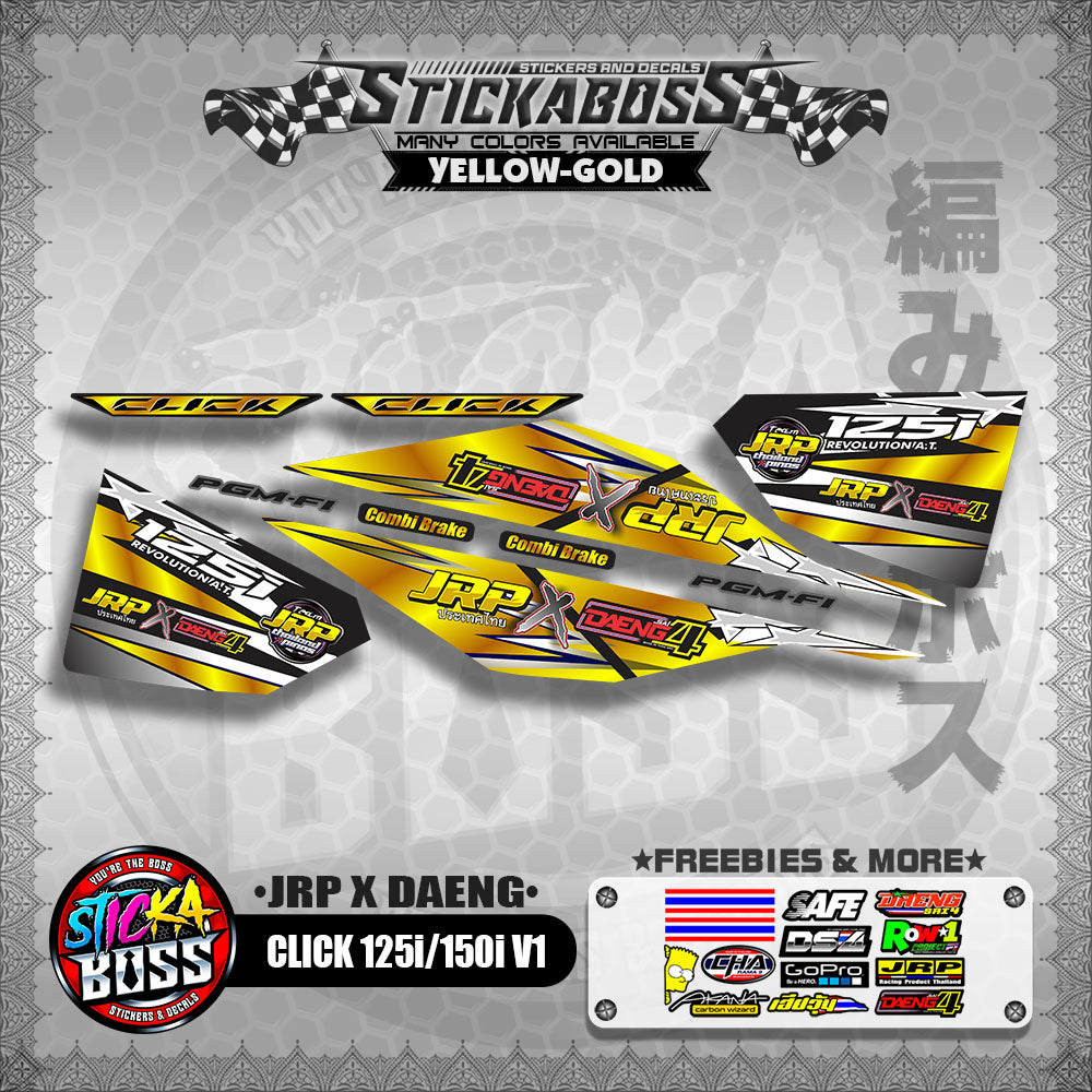 CLICK 125i / 150i V1 DECALS ( JRP X DAENG )【WITH FREEBIES】