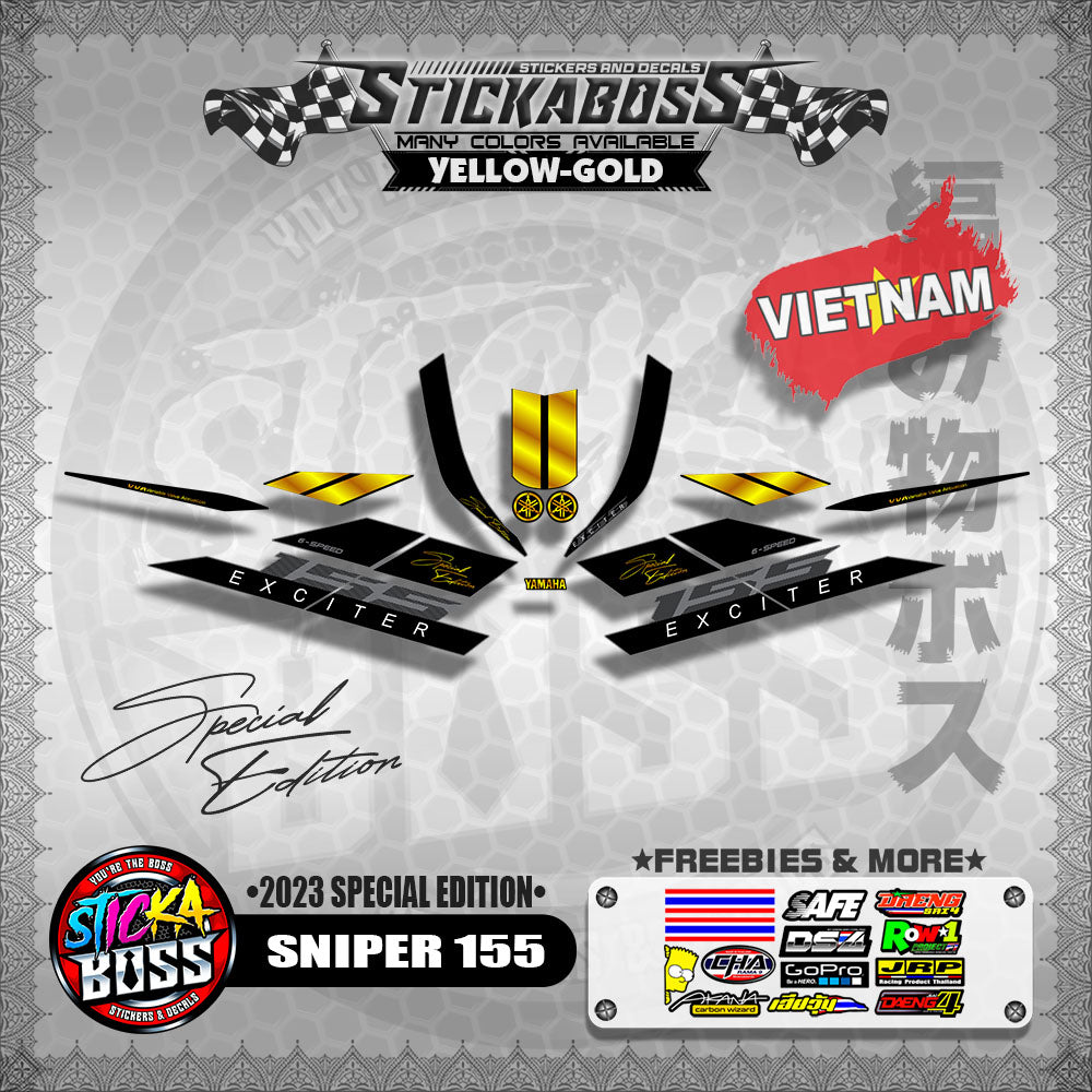 SNIPER 155 VIETNAM DECALS ( 2023 SPECIAL EDITION )【WITH FREEBIES】Y16ZR / EXCITER 155