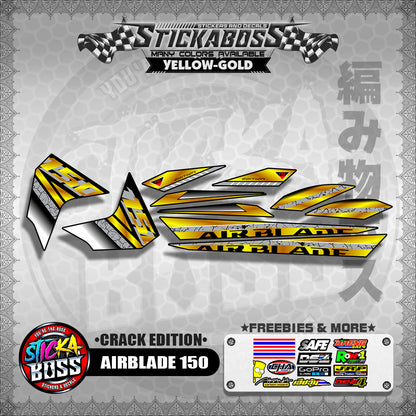 AIRBLADE 150 STOCK DECALS ( CRACK EDITION )【WITH FREEBIES】