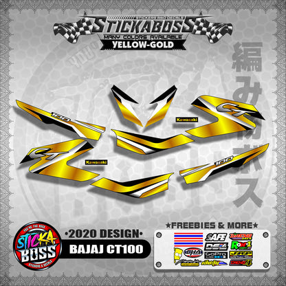 BAJAJ CT100 STOCK DECALS ( 2020 DESIGN )【WITH FREEBIES】