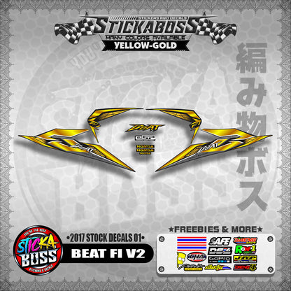 BEAT FI V2 YELLOW-GOLD ( 2017 STOCK DECALS 01 )【WITH FREEBIES】