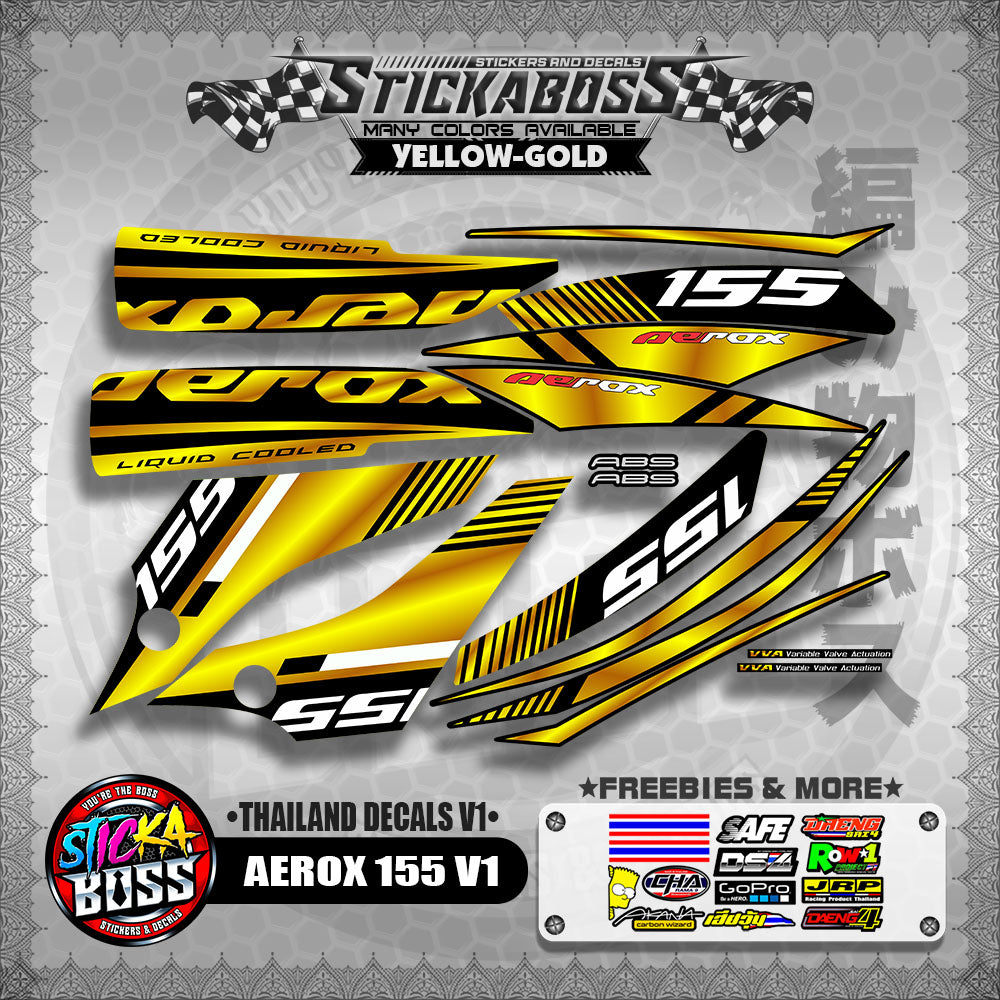 AEROX 155 V1 ( THAILAND DECALS V1 )【WITH FREEBIES】