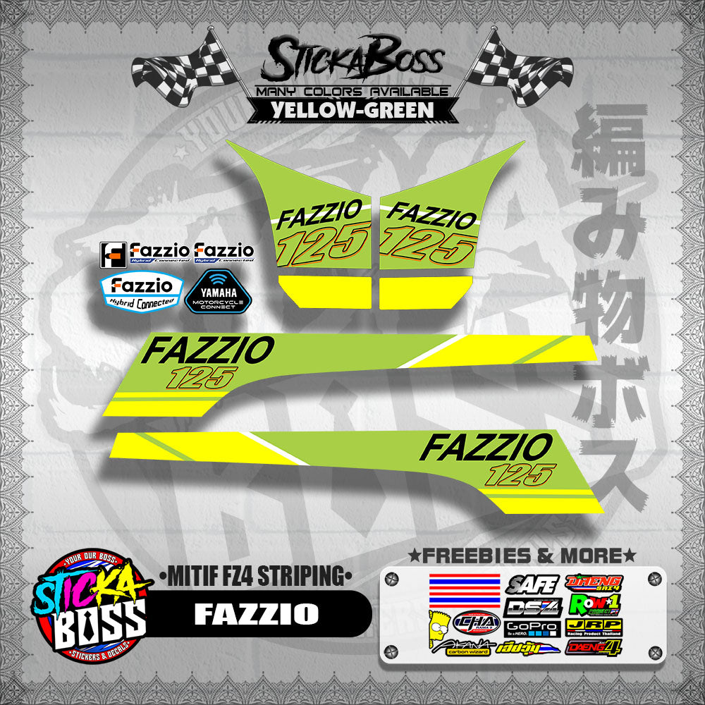 FAZZIO DECALS ( MITIF FZ4 STRIPING )【WITH FREEBIES】