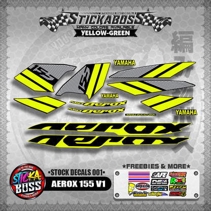 AEROX 155 V1 ( STOCK DECALS 001 )【WITH FREEBIES】