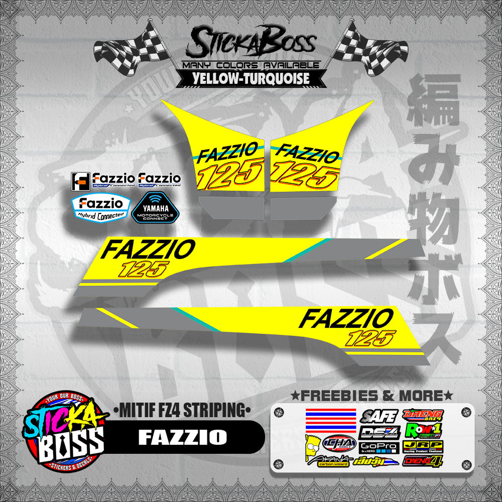 FAZZIO DECALS ( MITIF FZ4 STRIPING )【WITH FREEBIES】