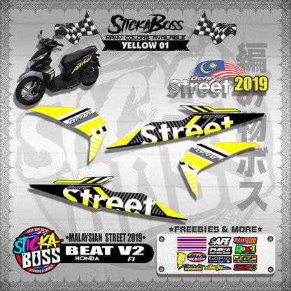 BEAT Fi V2 DECALS ( MALAYSIAN STREET 2019 )【WITH FREEBIES】