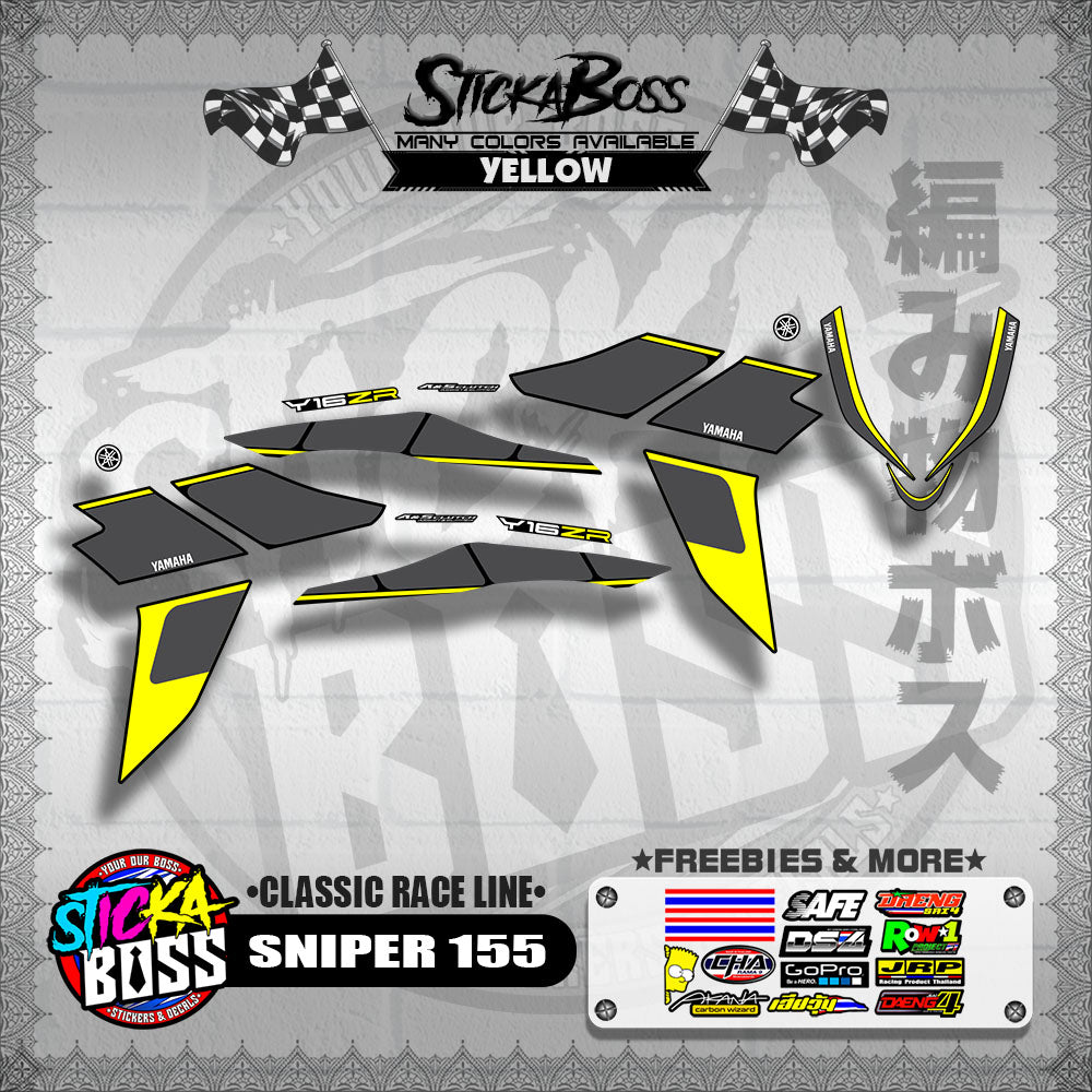 SNIPER 155 DECALS ( CLASSIC RACE LINE )【WITH FREEBIES】