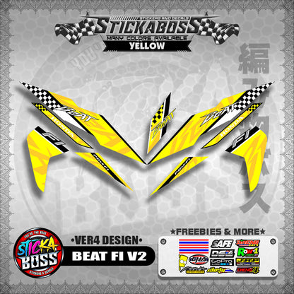 BEAT FI V2 STOCK DECALS ( VER4 DESIGN )【WITH FREEBIES】