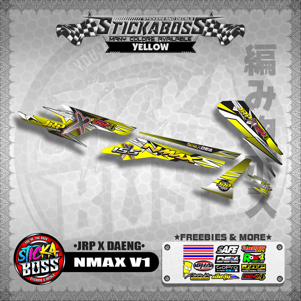 NMAX V1 STOCK DECALS ( JRP X DAENG )【WITH FREEBIES】