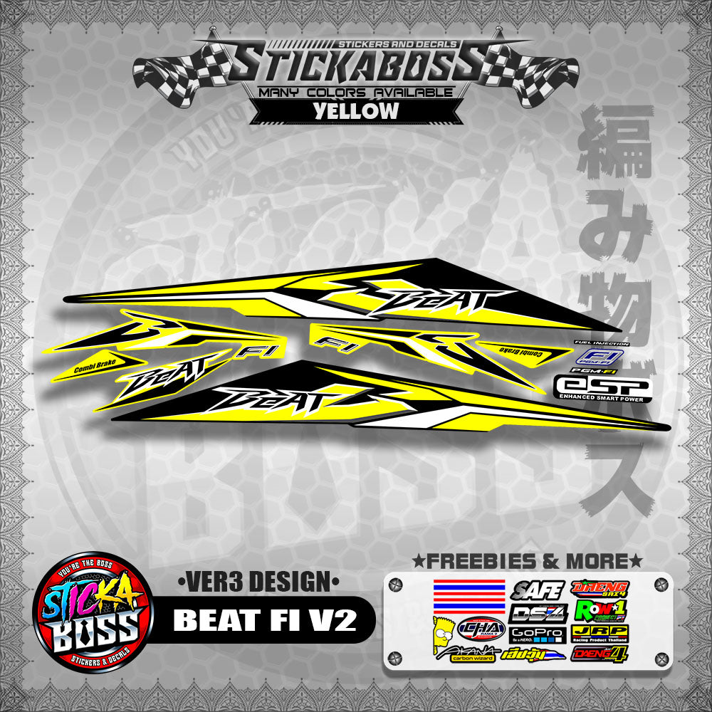 BEAT FI V2 STOCK DECALS ( VER3 DESIGN )【WITH FREEBIES】