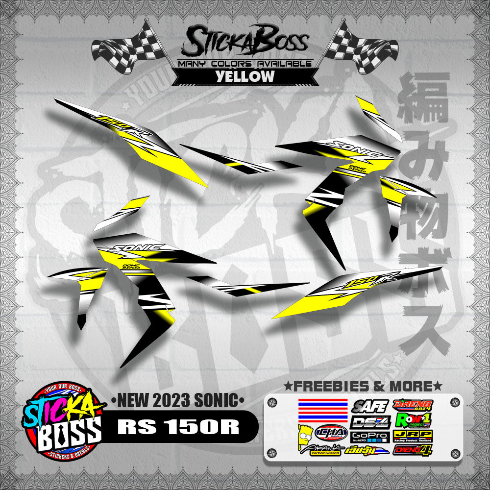 RS 150 R DECALS ( NEW 2023 SONIC )【WITH FREEBIES】