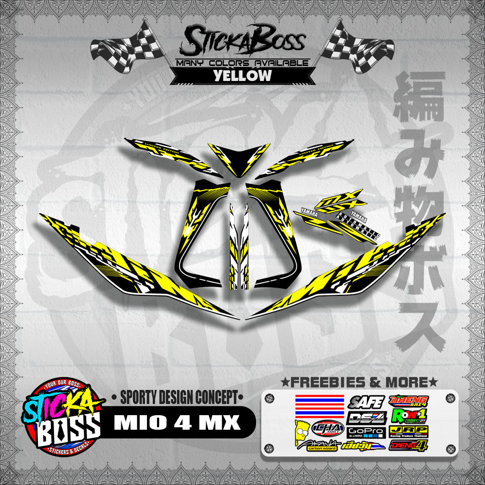 MIO 4 MX DECALS ( SPORTY DESIGN CONCEPT )【WITH FREEBIES】