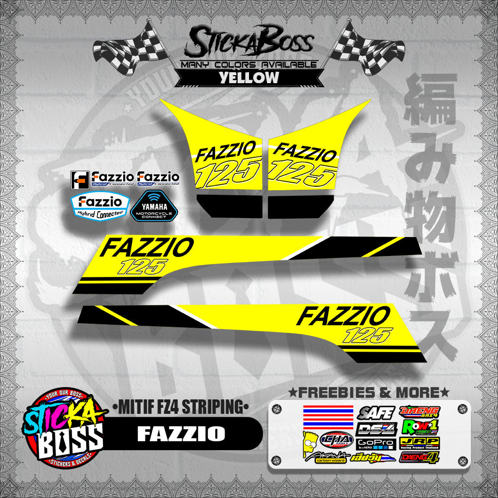 FAZZIO DECALS ( MITIF FZ4 STRIPING )【WITH FREEBIES】